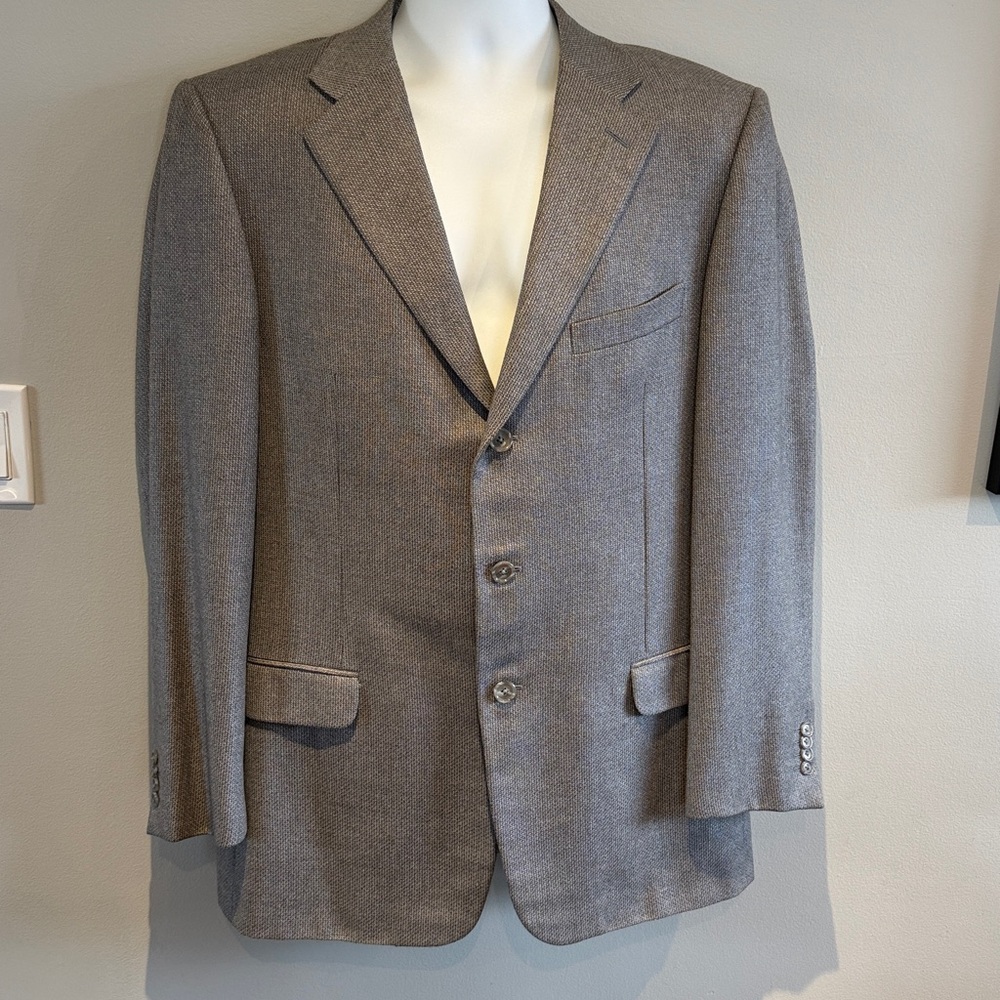 Ermenegildo Zegna Silk and Cashmere Charcoal Blazer